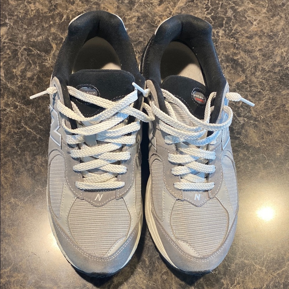 New Balance Gray 2002r Sneakers with Suede Upper and Cushioned Sole